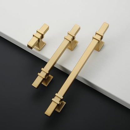 Brushed Brass Cabinet Handles Kitchen Pulls 5 Inch 10 Pack - color: Matte Gold, size: 5 Inch(128mm) Hole Center, style: 10 Pack Pull