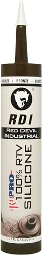 Red Devil 08164I RD PRO Industrial Grade RTV 100% Silicone Sealant, 10.1 oz, Bronze, 12 Pack - color: Bronze, size: 12 Pack