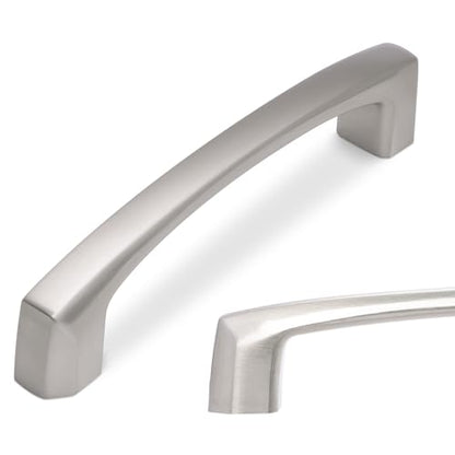 10 Pack 3-3/4 Inch Kitchen Cabinet Handles Brushed Satin Nickel Cabinet Pulls Silver Drawer Pulls Zinc Alloy Kitchen Hardware - color: Brushed Satin Nickel, size: 3-3/4'' Hole Center(96mm)