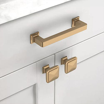 Asidrama 10 Pack 3.75 inch Champagne Bronze Kitchen Cabinet Handles - color: Champagne Bronze, size: 3.75" Hole Center(96mm)