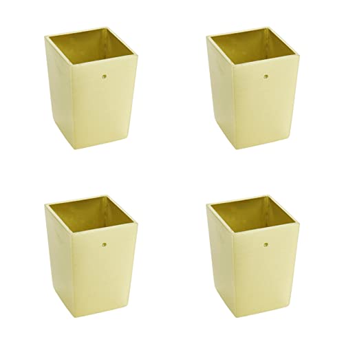 Geesatis Golden Table Feet Cover Caps, 4PCS,1.38" Upper, 1.2" Bottom - size: 1.2"- Square-4Pcs