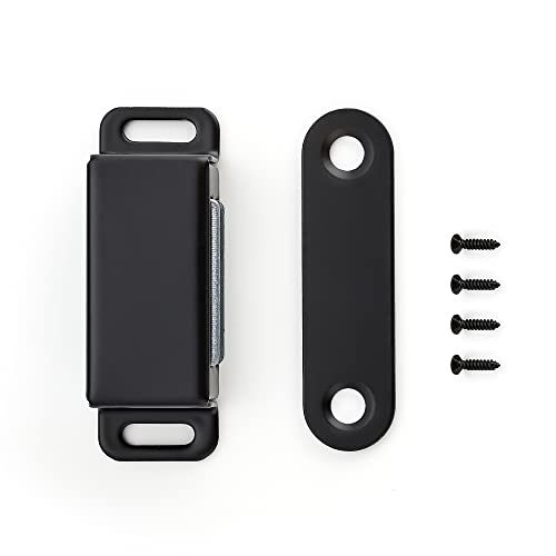 Ravinte Matte Black Magnetic Door Catch, Black Cabinet Magnets 4 Pack - color: Matte Black