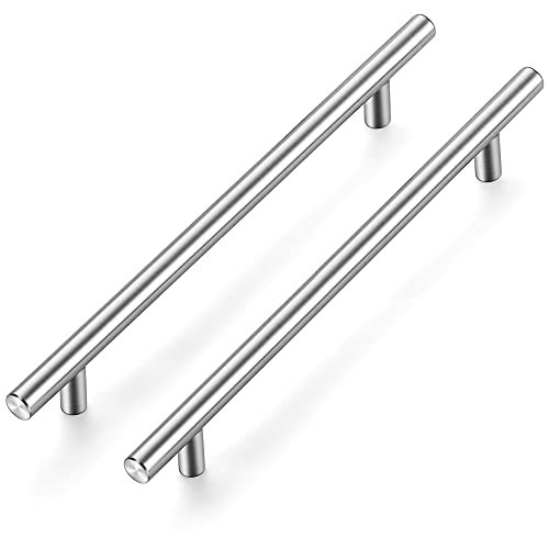 Ravinte Cabinet Pulls,10" Length,7-1/2" Hole Center,Brushed Nickel,5 Pack - color: Satin Nickel