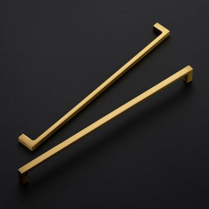 Ravinte Brushed Brass Solid Pulls Cabinet Handles 12-3/5 Inch 5 Pack - size: 12-3/5 Inch Hole Center