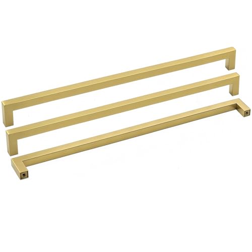 Goldenwarm 25 Pack 18 Inch Gold Cabinet Handles Brushed Gold Cabinet Pulls - color: Gold, size: 18in hole centers