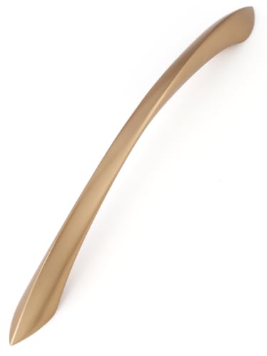 5 Pack Champagne Bronze Cabinet Pulls 7.56 Inch Arch Twisted Brass Handles Drawer Kitchen Cupboard Bathroom Dresser Cabinet Hardware Zinc Alloy - color: Champagne Bronze, size: 7.56 inch Hole Centers