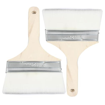 5 Inch Wide Wool Paint Brushes, Set of 2 for DIY and Furniture - size: 5 Inch