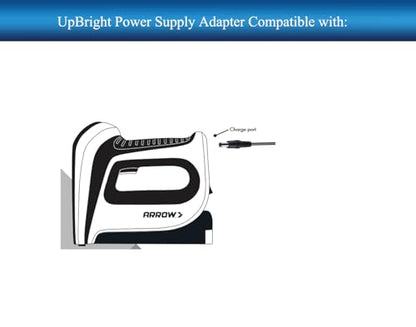 UpBright 5V AC/DC Adapter Compatible with Arrow Fastener T50DCD T50 DCD T-50 3.6V 1Ah 1000mAh Li-Ion Battery Cordless Staple Gun Electric Stapler T50DCDC 5VDC 1A Power Supply Cord Charger PSU w/Barrel