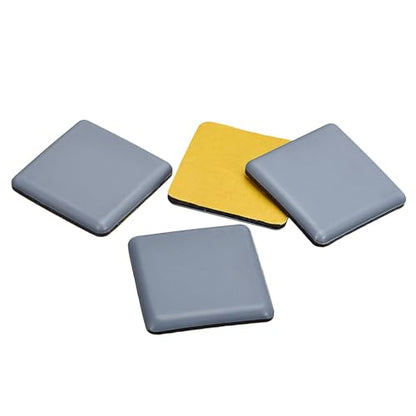 uxcell Furniture Sliders, 4Pcs 2" x 2" - PTFE Square Appliance Slider, Self-Adhesive Chair Glides, Chair Leg Floor Protectors for Carpet Hardwood Floors - size: 2" x 2"