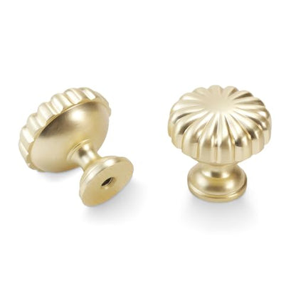 10 Pack Kitchen Cabinet Handles Brushed Gold Cabinet Knobs Gold Drawer Knobs Solid Kitchen Hardware - color: Brushed Gold