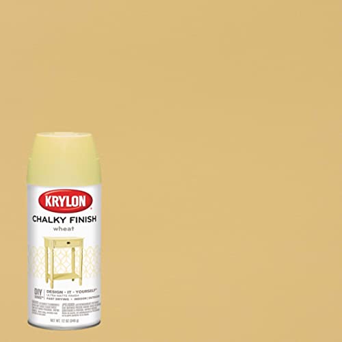 Krylon K04114000 Chalky Finish Spray Paint, Wheat, 12 Ounce - color: Wheat, size: 12 Ounce (Pack of 1)