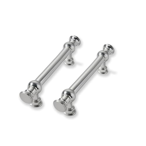 2 Pack 3 Inch Hole Center Brushed Satin Nickel Cabinet Pulls-Heavy Duty Solid Cabinet Handles Suitable for Cabinets, Dressers, Kitchens and Bathroom cabinets - color: Brushed Satin Nickel, size: 3 Inch hole center, style: 2-Pack