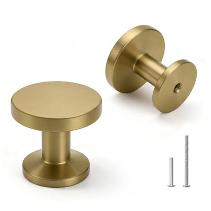 homdiy 30 Pack Champagne Bronze Cabinet Knobs, Round Dresser Knobs - color: Champagne Bronze