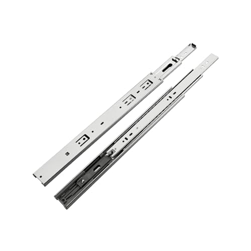 Soft Close Drawer Slides 18'', 5 Pairs, Side Mount for Kitchen, Bathroom and Office, Heavy Duty 100LB Ball Bearing, Full Extension Cabinet Drawer Slides (18 inch, 5 Pairs) - size: 18 Inch, style: 5 Pairs