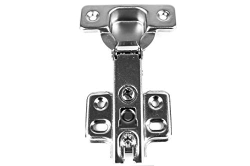 Berta (4 Pieces) Full Overlay Frameless European Hinges 105 Degree 2-Cam 4-Way Adjustable Concealed Kitchen Cabinet Door Hinges with Screws - size: 4