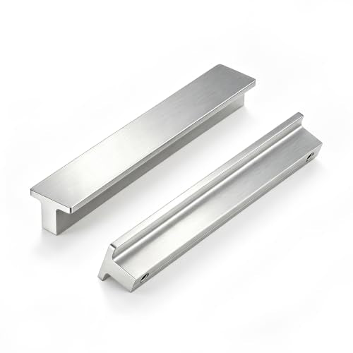 Goldenwarm 10 Pack 5" Brushed Nickel Cabinet Pulls Drawer Handles - color: Brushed Nickel, size: 5in Hole Centers