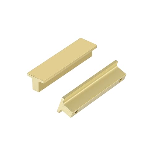 Goldenwarm 10 Pack 3 Inch Gold Cabinet Handles Dresser Drawer Pulls - color: Matte Gold, size: 3in Hole Centers
