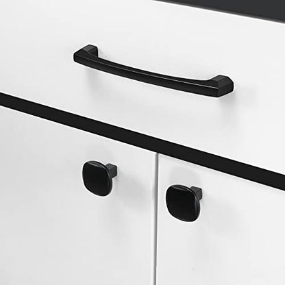 COTYKILEY 10 Pack 5 Inch(128mm) Matte Black Kitchen Cabinet Handles Cabinet Pulls Cabinet Door Handles Kitchen Cabinet Hardware Cupboard Drawer Pulls Dresser Handles - color: Matte Black, size: 5" Hole Center（128MM）