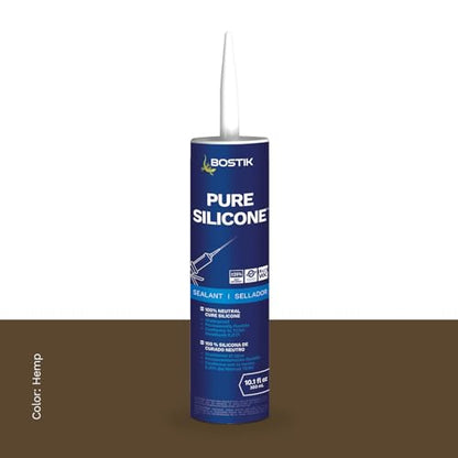 BOSTIK Pure Silicone Hemp 10.1oz Silicone Caulk & Sealant - 1 Cartridge - color: Hemp