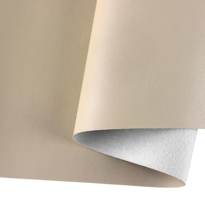 Leather and Imitation Leather,Vinyl Faux Leather Sheets - color: Oatmeal, size: 1 Yard