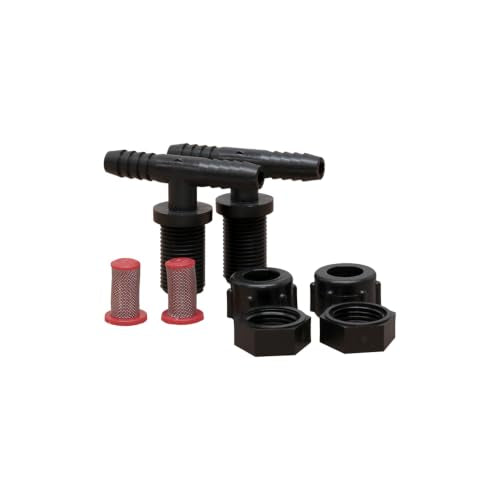 Valley Industries Polypropylene Tee Nozzle Body Kit - 11/16" MPS x 3/8" HB, 2 Pack - style: Tee Nozzle Body