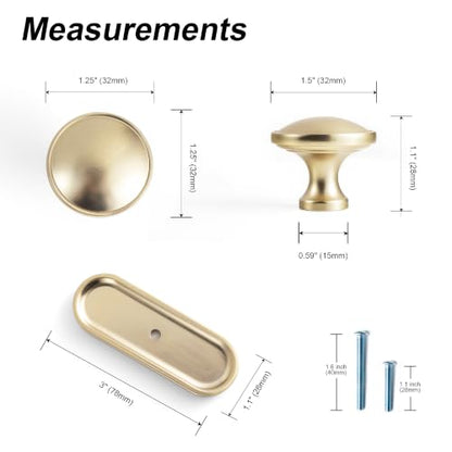 6Pack Champagne Bronze Cabinet Knobs with Backplate Drawer knobs - color: Champagne Bronze, style: Recessed Edge
