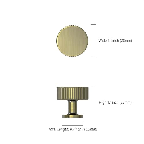 Asidrama 10 Pack Brushed Antique Bronze Kitchen Cabinet Knobs - color: Brushed Antique Bronze