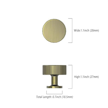 Asidrama 10 Pack Brushed Antique Bronze Kitchen Cabinet Knobs - color: Brushed Antique Bronze