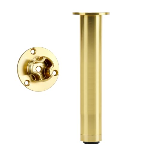 4 Pcs Gold Straight Furniture Legs Replacement - color: Gold, size: 8 inch
