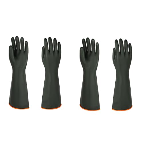 North Tower Heavy-Duty Latex Chemical Resistant Gloves,Long Rubber Gloves ﻿ - size: 18”（2 pair）