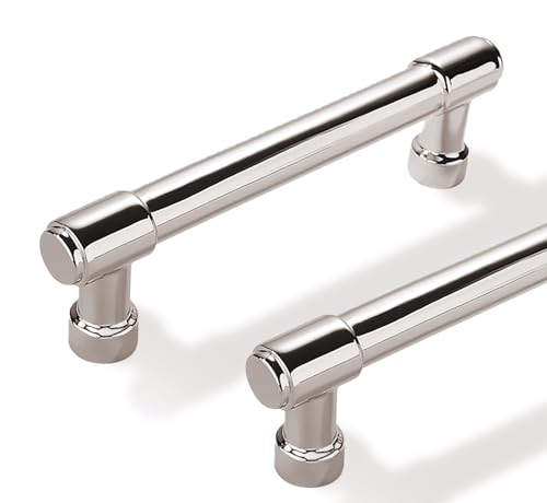 Solid Heavy Duty Jasper Pulls 10 Pack Polished Nickel Cabinet Pulls 3 Inch Hole Centers for Kitchen Cupboard Handles Modern Drawer Pulls Bathroom Cabinet Pulls - color: Polished Nickel, size: 3 inch(76mm) Hole Center