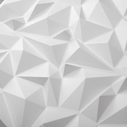 Art3d Textures 3D Wall Panels White Diamond Design for Interior Wall Decor Pack of 12 Tiles 32 Sq Ft (PVC)
