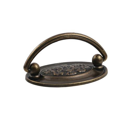 Crapyt 2 Pcs Antique Rind Drawer Pulls, Vintage Dresser Handles