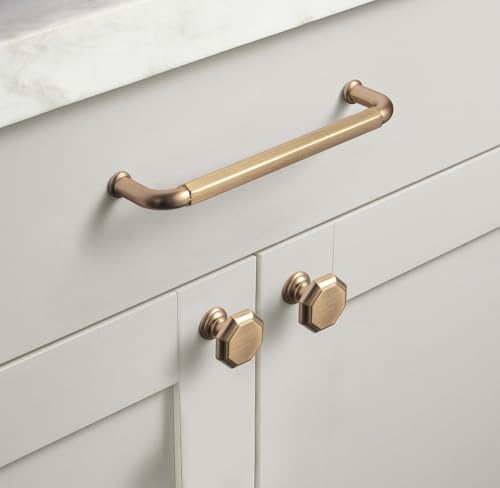 Goo-Ki 6 Pack 3-3/4 Inch （96mm） Hole Center Cabinet Pulls Champagne Bronze Zinc Alloy Kitchen Drawer Pulls Drawer Handles 4.2 Inch Length 2201-UBR-96 - color: Champagne Bronze, size: 3-3/4 inch Hole Centers