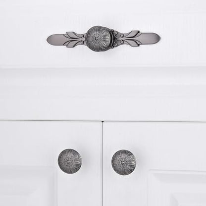 10Set Cabinet Knobs & Back plate, Gunmetal Grey Drawer Hardware for Kitchen - color: Gunmetal Grey