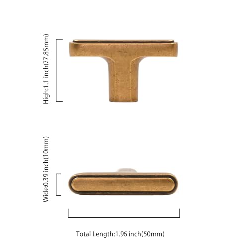 Asidrama 10 Pack Antique Brass Kitchen Cabinet Knobs Dresser Knobs Drawer Knobs Cabinet Hardware Zinc Knobs for Dresser Drawers - color: Antique Brass, size: Single Hole Knob, style: 10 Pack