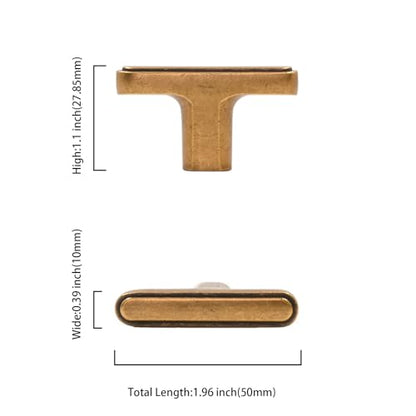 Asidrama 10 Pack Antique Brass Kitchen Cabinet Knobs Dresser Knobs Drawer Knobs Cabinet Hardware Zinc Knobs for Dresser Drawers - color: Antique Brass, size: Single Hole Knob, style: 10 Pack