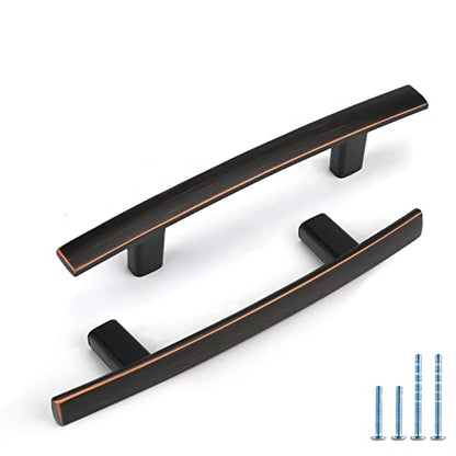 homdiy 5 Pack Oil Rubbed Bronze Cabinet Pulls, Solid Zinc Alloy, 3 Inch CC - color: Oil Rubbed Bronze, size: 3 Inch Hole Center
