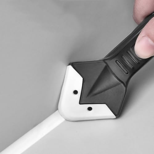 Silicone Caulking Tool 3 in 1 Stainless Steel Head Scraper Caulk Remover Sealant for Kitchen Bathroom Window - color: 1PC