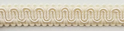 1/2" Scroll Braid Gimp w/Backing - 10 Continuous Yards - Many Color Options! (Oyster) - color: Oyster