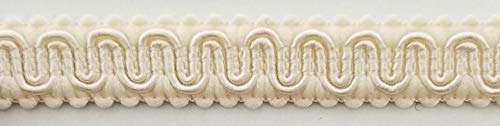 1/2" Scroll Braid Gimp w/Backing - 10 Continuous Yards - Many Color Options! (Oyster) - color: Oyster
