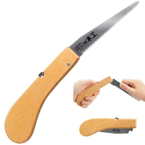 KAKURI Mini Folding Saw for Woodworking 4", Small Japanese Pocket Hand Saw - style: Woodworking