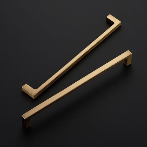 Ravinte Champagne Bronze Kitchen Square Cabinet Handles 8 Inch 10 Pack - size: 8 Inch Hole Center