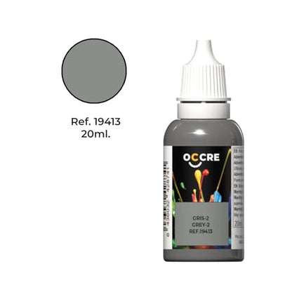 OcCre Premium Quality Satin Acrylic Paint, Primer and Stains for Display Models, Sold Individually (Grey2 20 ml) - color: Grey2 Paint 20 ml