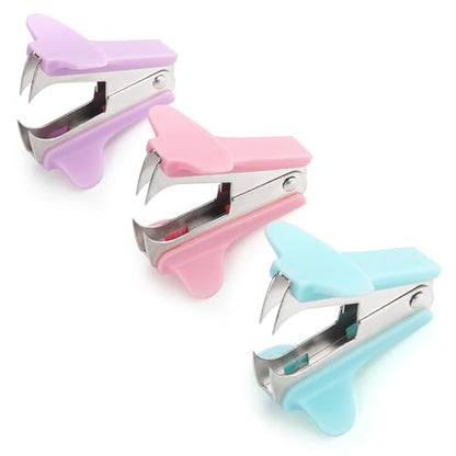 ZZTX 3 Pack Staple Remover (Pink, Blue, Purple) - color: Pink, Blue, Purple