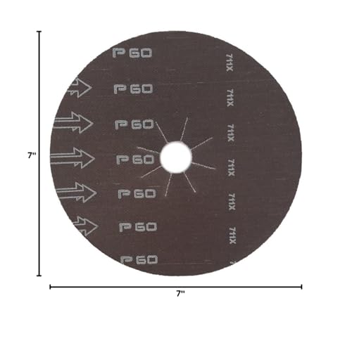 Mercer Industries 410060 Zirconia Cloth Floor Sanding Edger Discs, 7" x 7/8" Hole, Grit 60X (25 pack) - color: Zirconia, size: 7" x 7/8" Hole, style: 60X (25 pack)