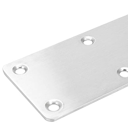 20 Pack 5-1/2 x 2 Inch Flat Mending Plates, Stainless Steel Flat Straight Brace Repair Fixing Brackets with Screws, Mending Joining Plates for Furniture Repairing, 1.9 mm Thickness - size: 20 PCS 5-1/2 x 2 In