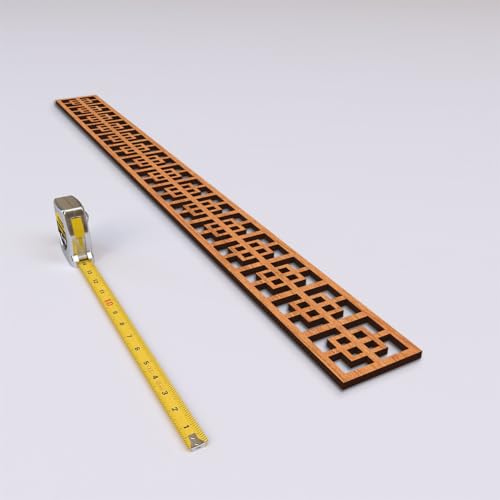 46 3/8"W x 4"H x 3/8"T Cambridge Fretwork Moulding, Cherry - color: Cherry, size: 4-in. H x 0.375-in. T