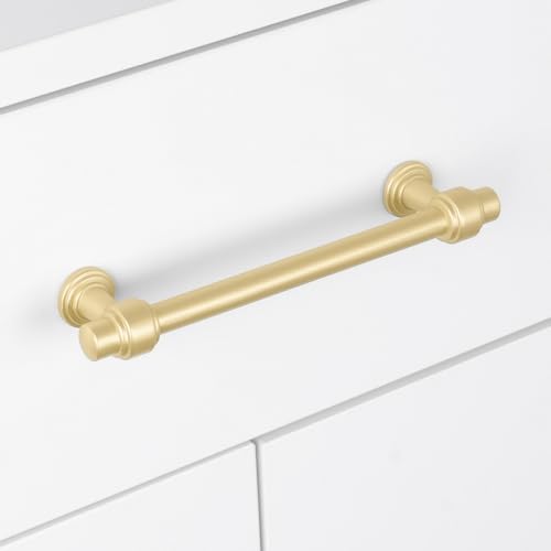 Brushed Gold Kitchen Cabinet Pulls 5 Inch 10 Pack - color: Brushed Gold, size: 5" Hole Center(128mm)