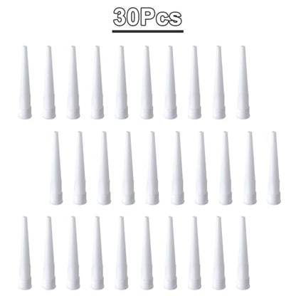 NEWHOOK 30Pc Caulk Extender Nozzle 4" Plastic Tips for Sausage Gun